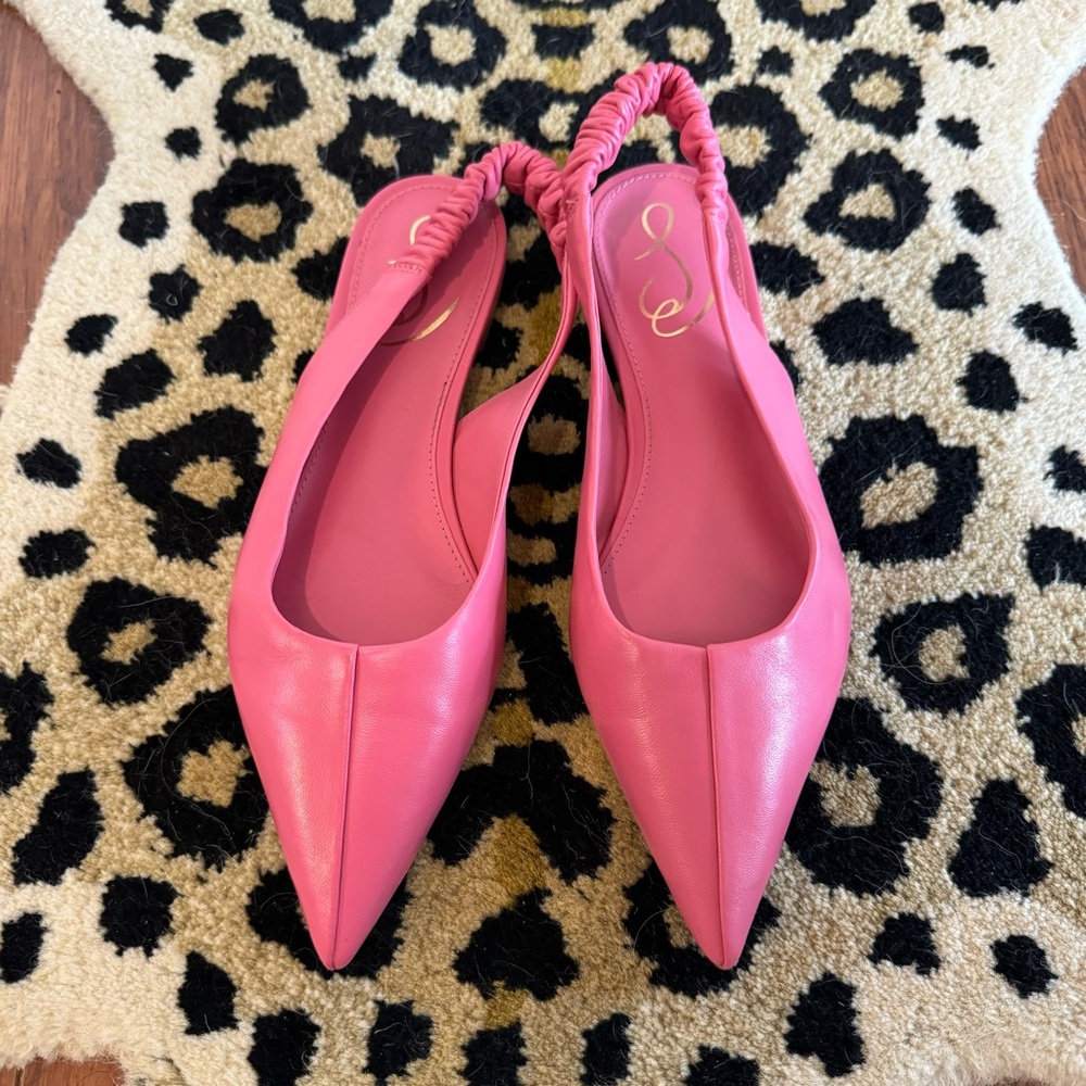 Sam Edelman pink sling-back flats, size 7